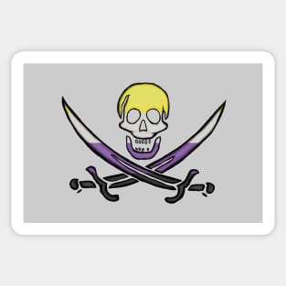 Nonbinary Pirate Pride Sticker